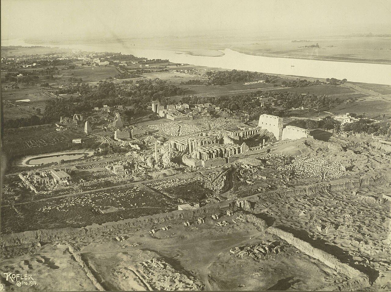 Collection: A. D. White Architectural Photographs, Cornell University Library Accession Number: 15/5/3090.01498 Title: Temple Complex at Karnak Photographer: Ko